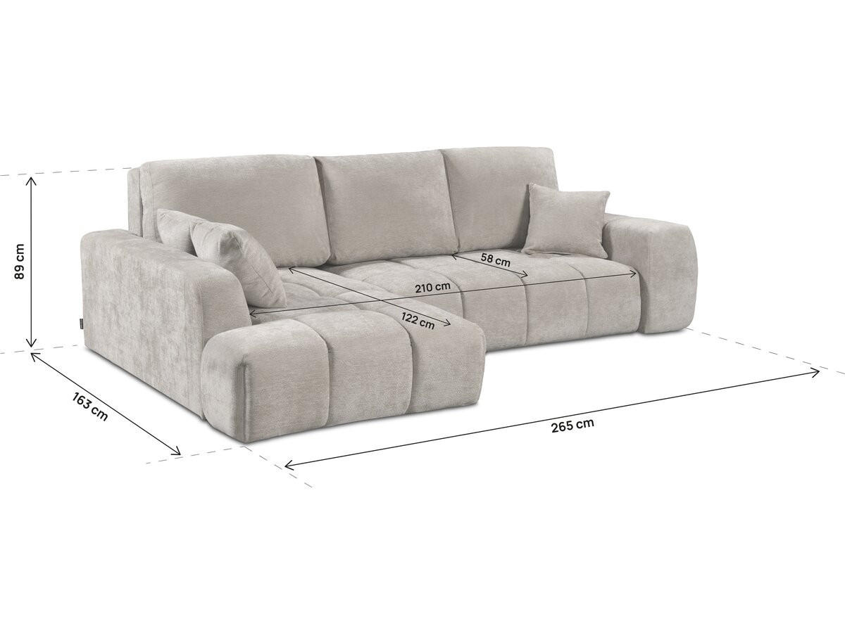 ECKSOFA verneuil beige - Beige, Textil (168/265cm) - Habitat Garten