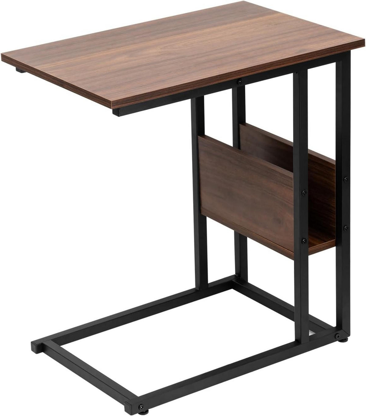BEISTELLTISCH 55x36x59,5cm(BxTxH), Dunkelbuche - Buche Kolonial/Schwarz, Holzwerkstoff/Metall (36/55/59.5cm) - Woltu