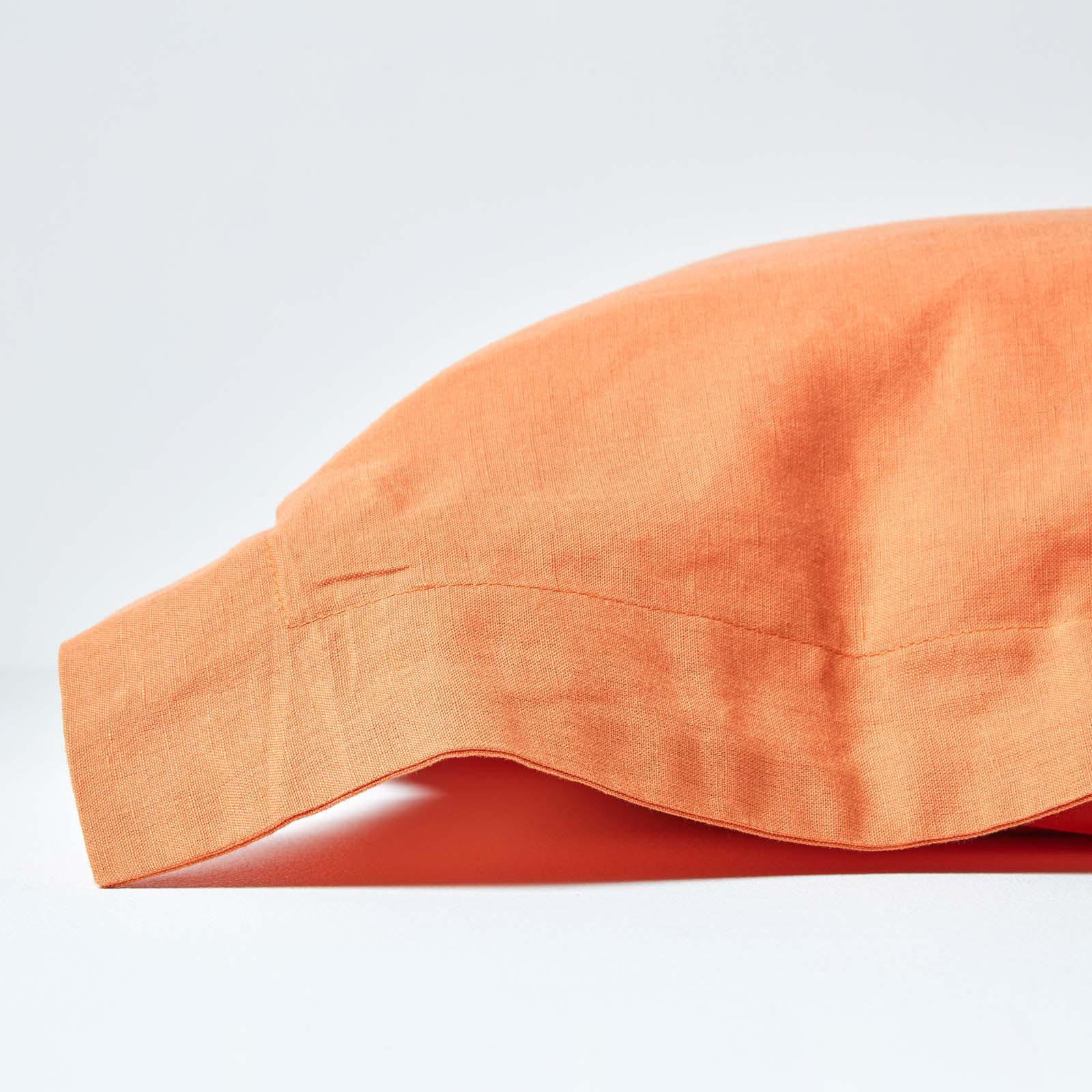 KISSENBEZUG Leinen mit Stehsaum - Orange, Textil (48/74cm) - Homescapes
