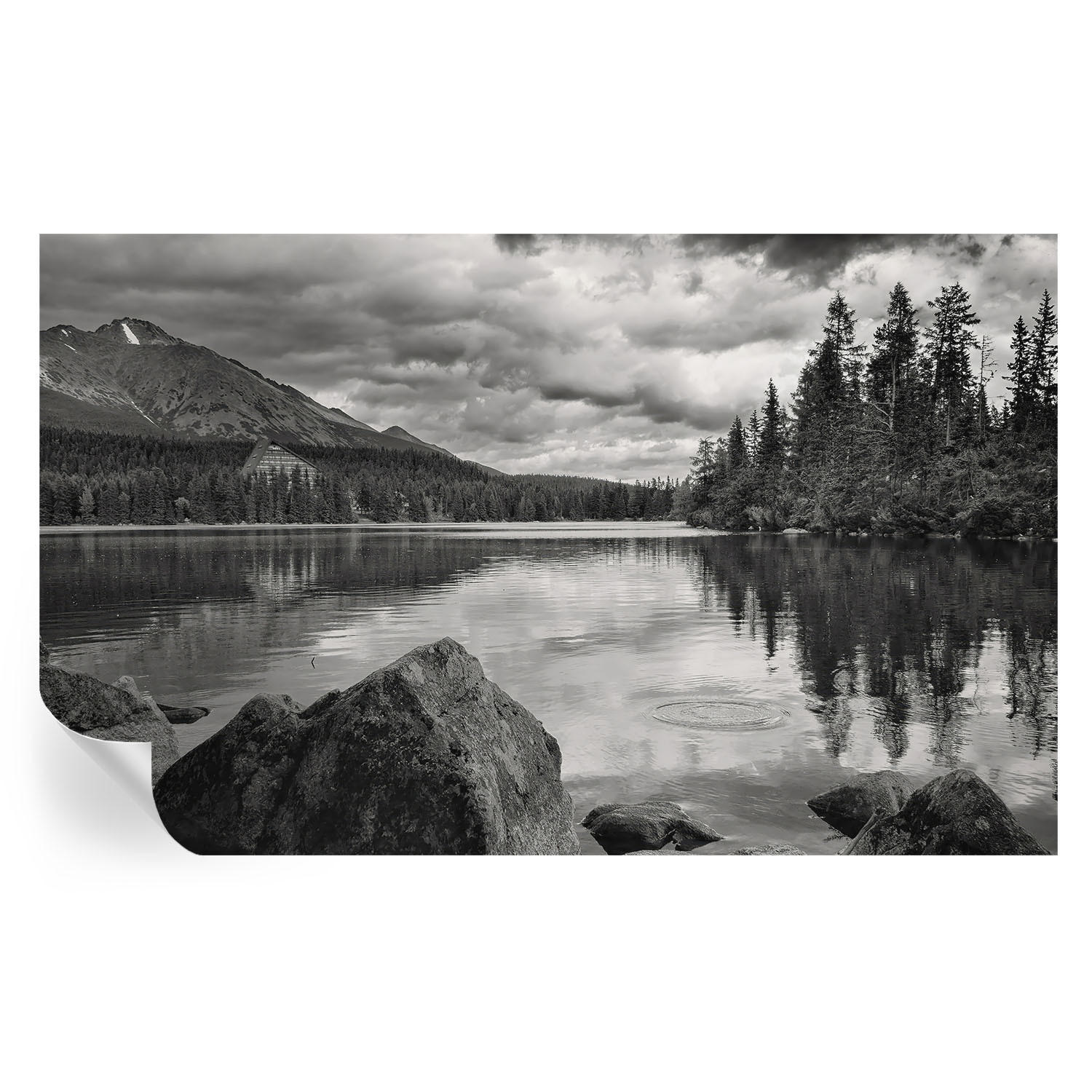 FOTOTAPETE 416x254 cm - Bergpanorama - Schwarz, Textil (416/254cm) - Wallfluent