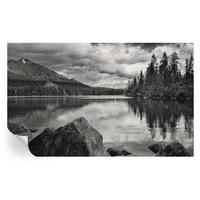 FOTOTAPETE 416x254 cm - Bergpanorama - Schwarz, Textil (416/254cm) - Wallfluent