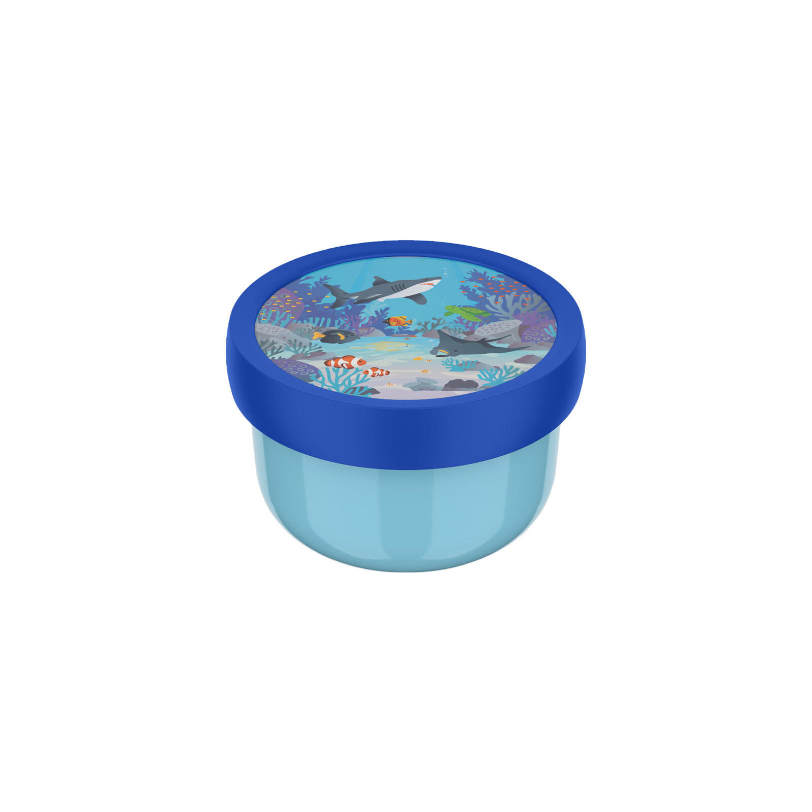 FRUCHTBOX Campus Tropical Ocean 300 ml - Blau/Hellblau, Kunststoff (6.7/10.4/6.7cm) - Mepal