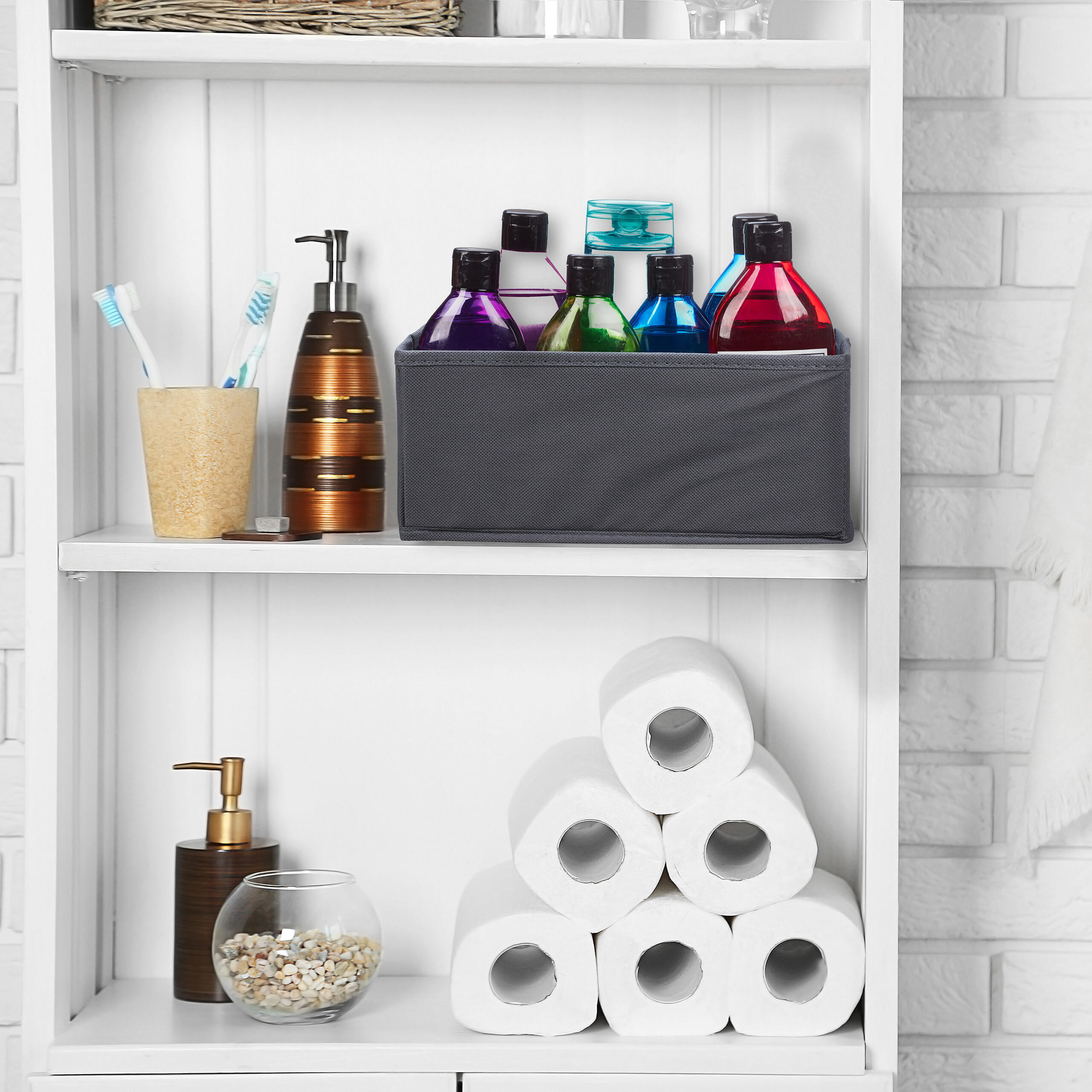 6-tlg.SCHUBLADENORGANIZER-SET - Grau, Wellpappe/Textil (28/12/28cm) - Relaxdays