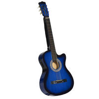 ELEKTRISCHE GITARRE DE-18665 Blau/Schwarz - Blau, Holzwerkstoff (35.8/8.5/96.5cm) - ComfortXL