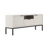 TV-MÖBEL Seattle Weiß - Schwarz, Holzwerkstoff (33/56.4/135cm) - Petits-meubles