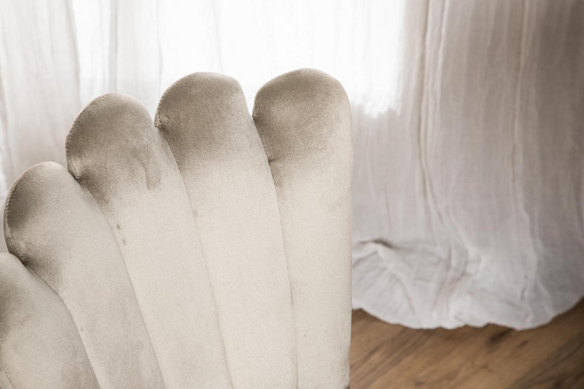 STUHL 2er-Set velours beige - Beige, Holzwerkstoff (44/82/42cm) - ebuy24