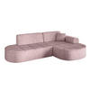 ECKSOFA Ottomane Rechts TARO-L1 - 243x171x79,5 cm Rosa - Rosa, Holzwerkstoff/Textil (243/171cm) - ALTDECOR