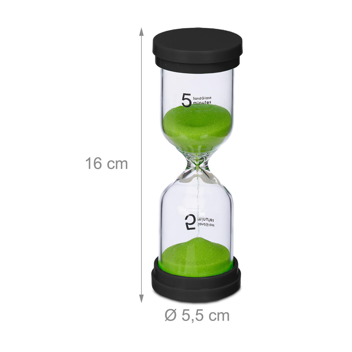 5XPRESÝPACIE hodiny - viacfarebná, plast/prírodné materiály (5.5/16/5.5cm) - Relaxdays