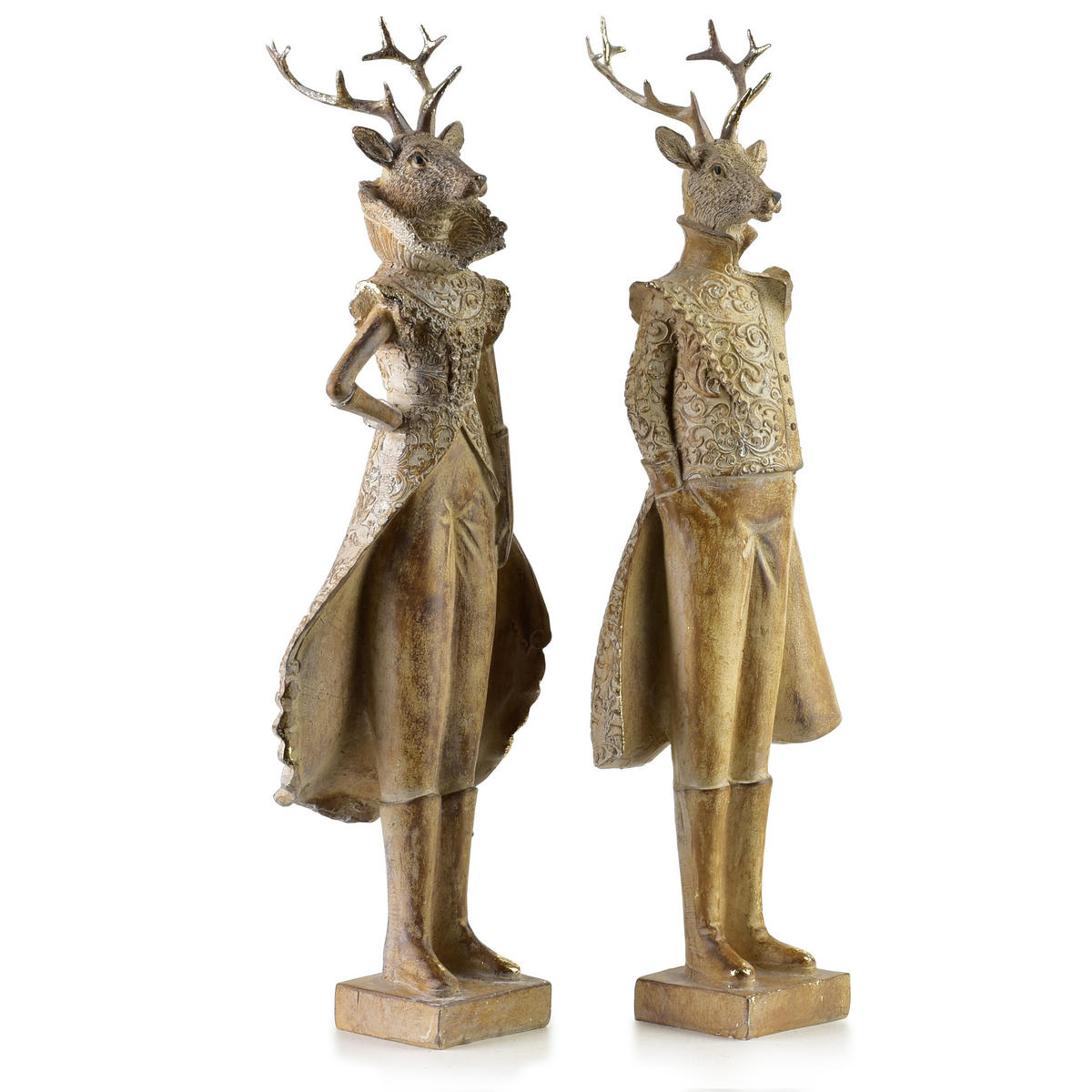 DEKOFIGUR Santa Lila Braun 13,5x10,5x43 cm Kunststoff - Braun, Kunststoff (10.5/43/13.5cm) - Mondex