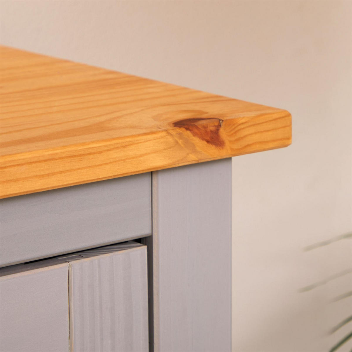 WEINSCHRANK TEQUILA - Braun/Grau, Holz (98/121/40cm) - IDIMEX