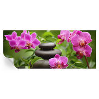 FOTOTAPETE 250x104 cm - Orchideensteine - Grün, Textil (250/104cm) - Wallfluent