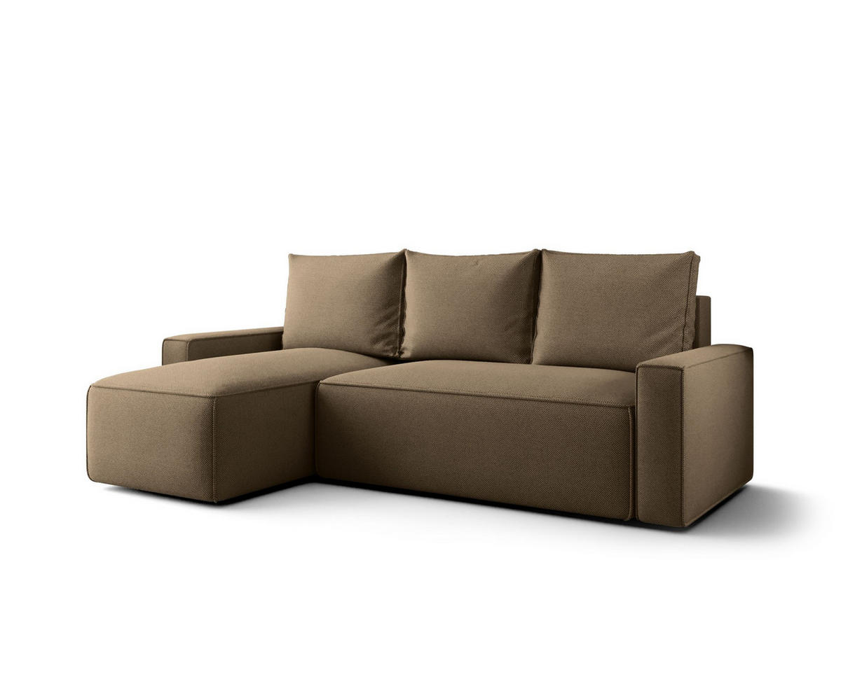 ECKSOFA mit Schlaffunktion SAVIO Curio 20 Links - Braun, Textil (232/140cm) - Bedante