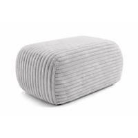 HOCKER Sitzpouf Für Wohnzimmer, Cordstoff Tilia, Grau, BIS - Grau, Holz (64/40/40cm) - Kaiser Möbel