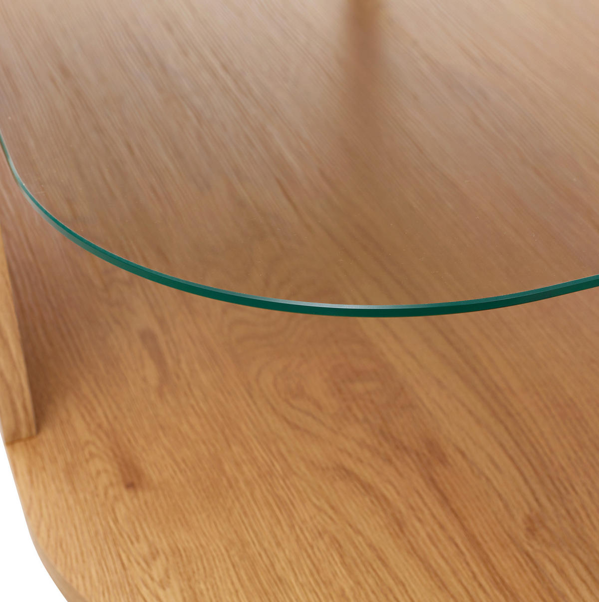 COUCHTISCH 100/60/42 cm in Naturholzoptik aus MDF und Glas mit Stauraum - Naturfarben, Holzwerkstoff (100/60/42cm) - OKMYHOME
