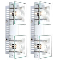 WANDLEUCHTE GILMA Metall Silber - Silberfarben, Glas (10/7.5/25cm) - Globo Lighting