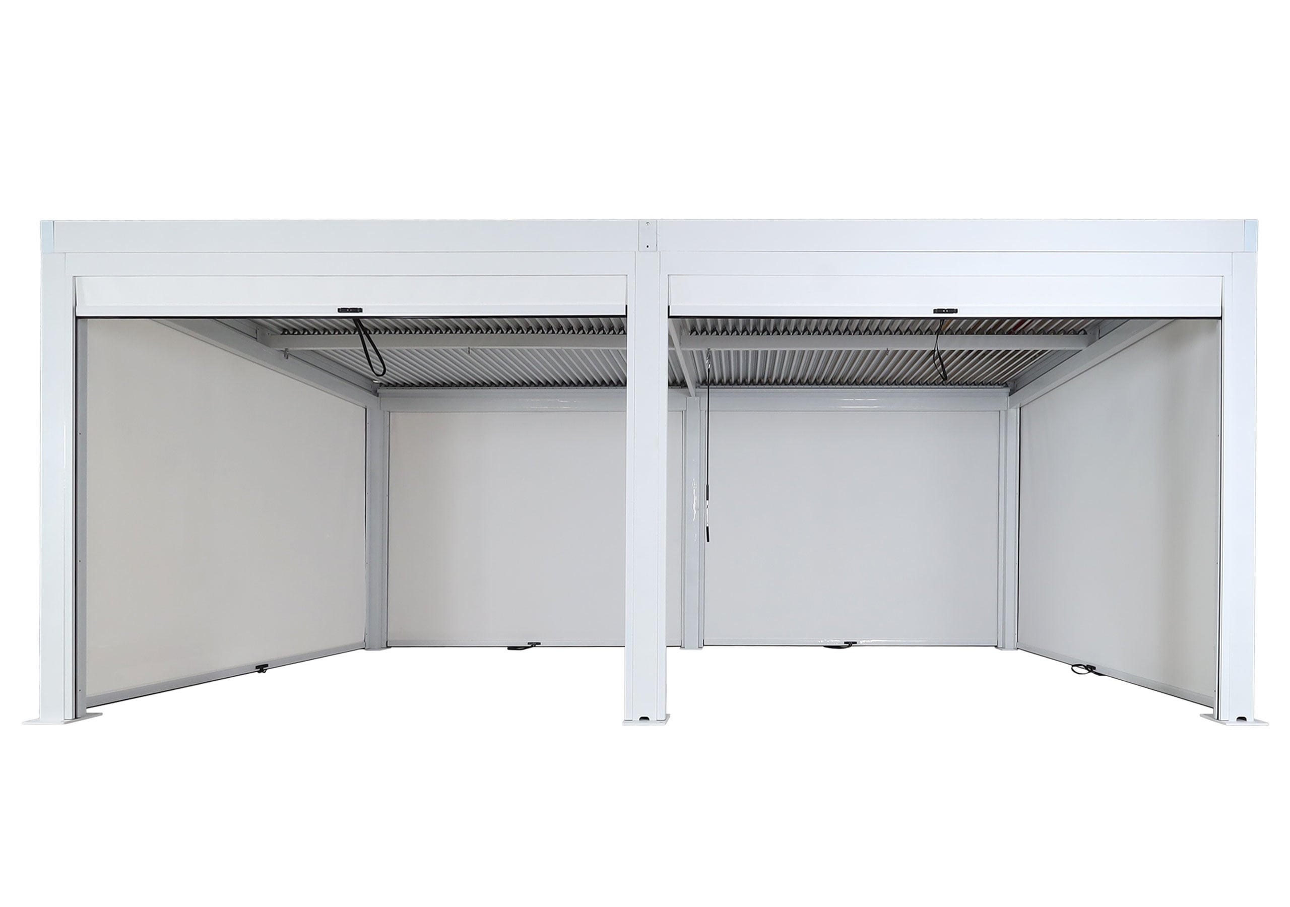 PERGOLA 6x Seitenwand 220x600x300cm Weiß - Weiß, Metall (600/220/300cm) - BERLINLODGE