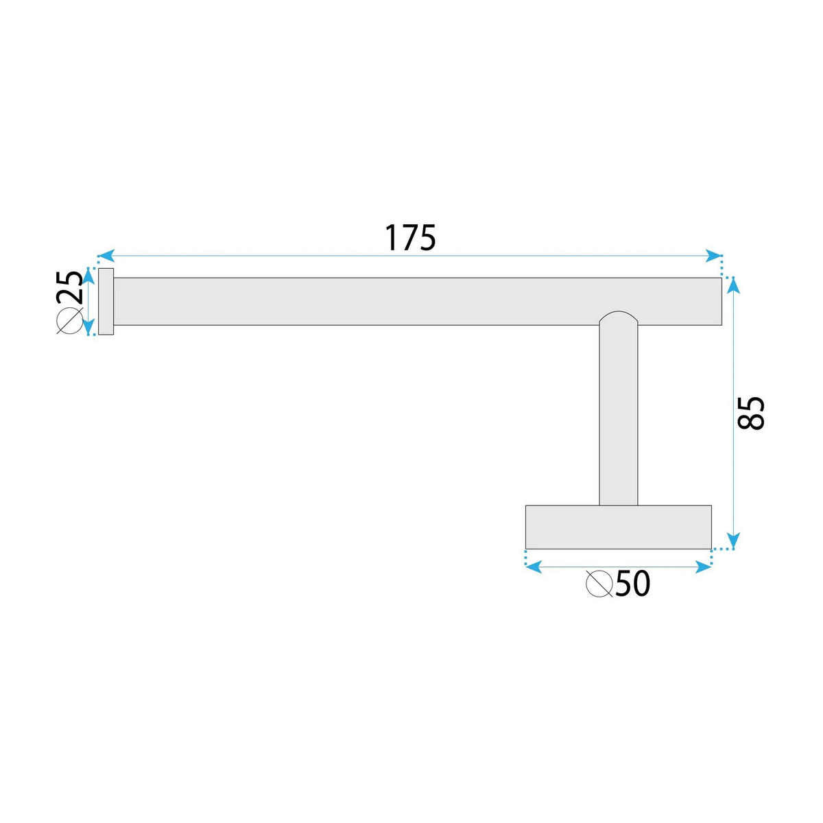 HALTER Für Toilettenpapier Rea 6611 Modern Titan - Titanfarben, Metall (17.5/5/8cm) - REA