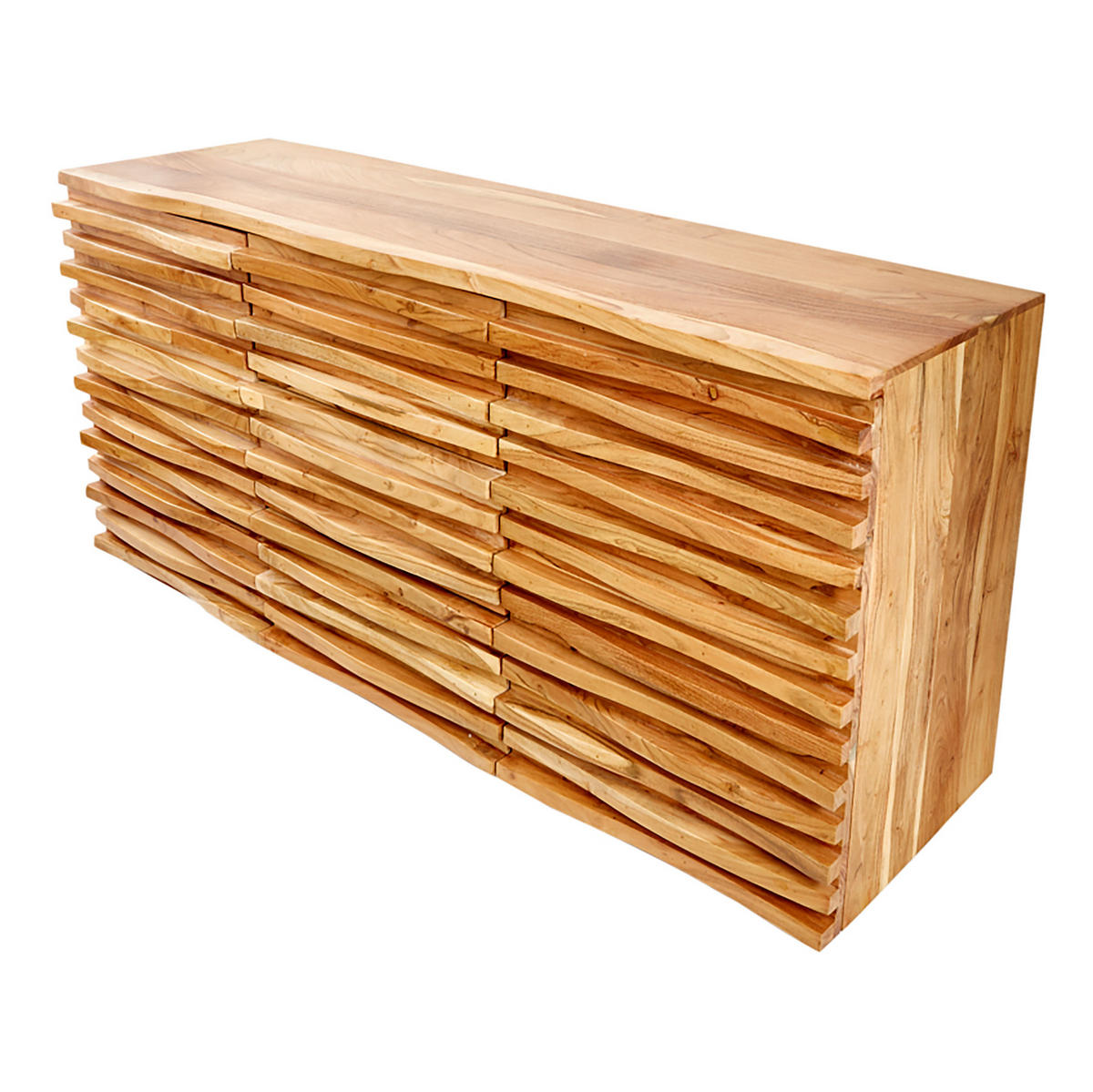 SIDEBOARD RELIEF Akazie 160cm - Braun, Holz (160/75/45cm) - riess-ambiente