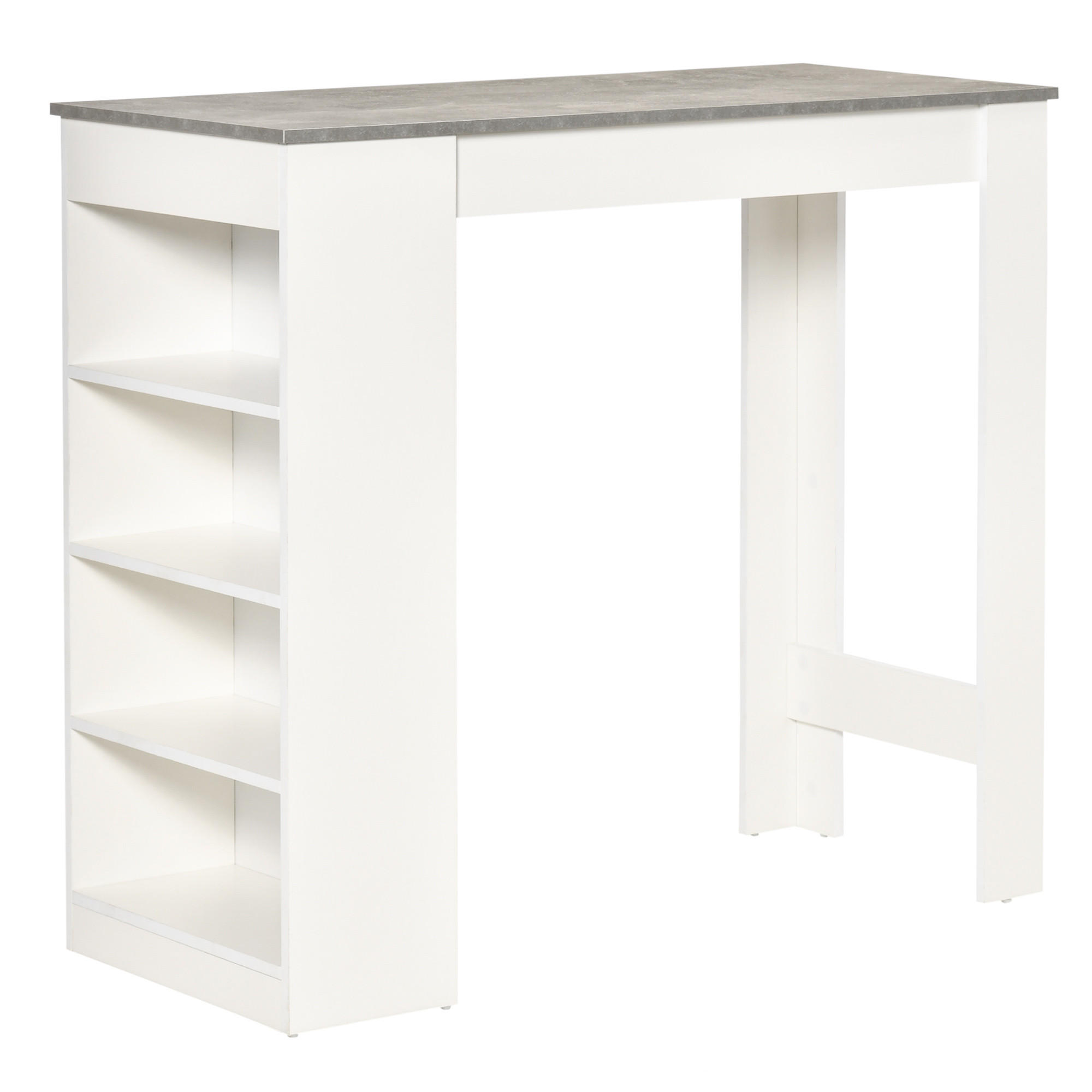 BARTISCH Weiß und Grau 1 Stück - Weiß, Kunststoff (115/50/102.7cm) - GiPP