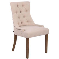 WOHNZIMMERSTUHL Stoff creme - Creme/Naturfarben, Holz/Textil (55/92/58cm) - CLP