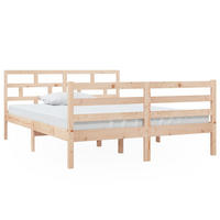 BETT Kent 146/195.5 cm - Braun, Holz (140/190cm) - Nettlife