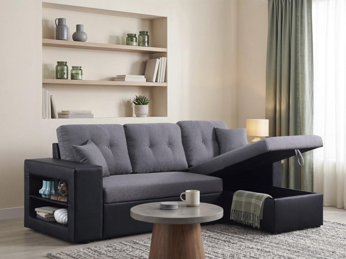 ECKSOFA axel Schwarz/Grau - Grau, Textil (146/233cm) - Habitat Garten