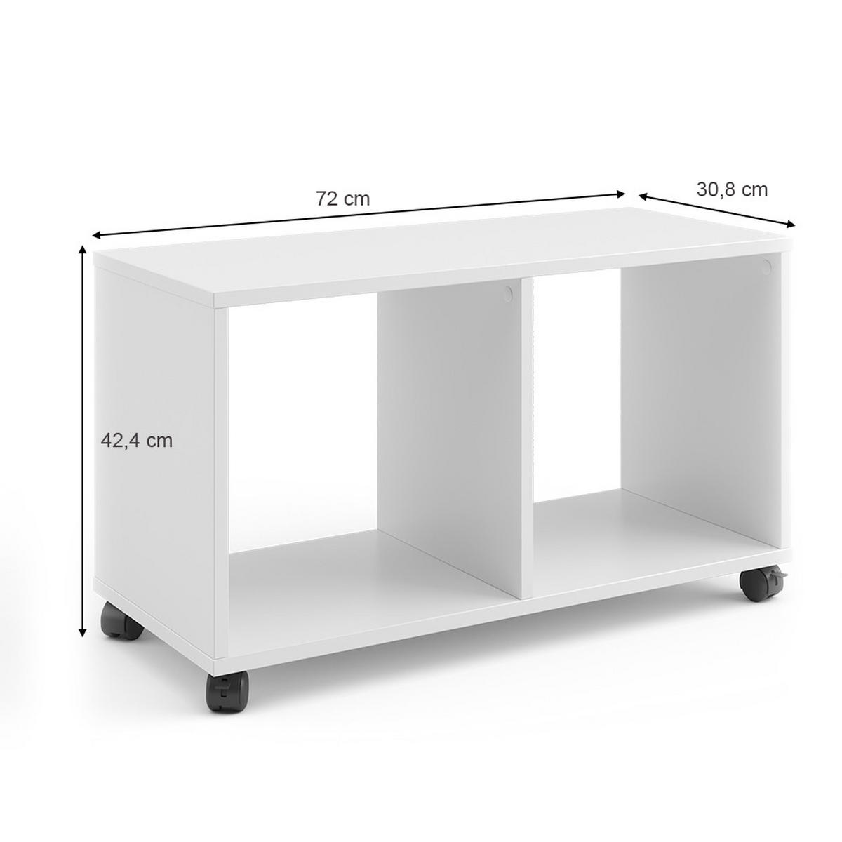 KINDERREGAL Luigi Weiß 72 x 42.4 cm - Weiß, Holzwerkstoff (72/42.4/30.8cm) - Vicco