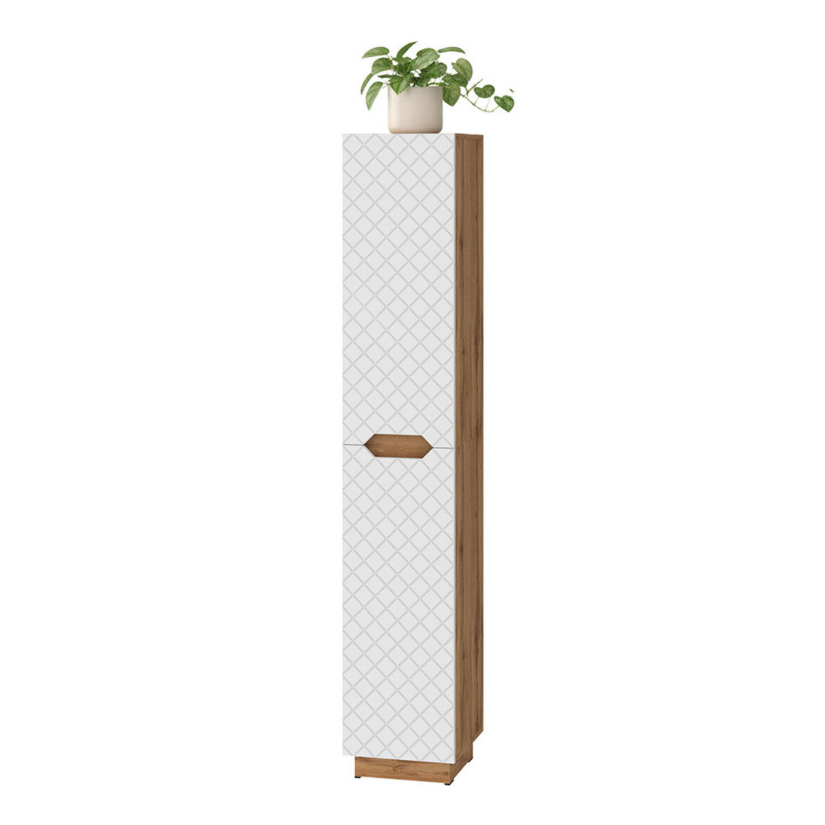 KOUPELNOVÁ SKŘÍŇKA Lotta Dub/bílá se strukturou dlaždic - bílá/barva dubu, kompozitní dřevo (33/186/35cm) - Vicco