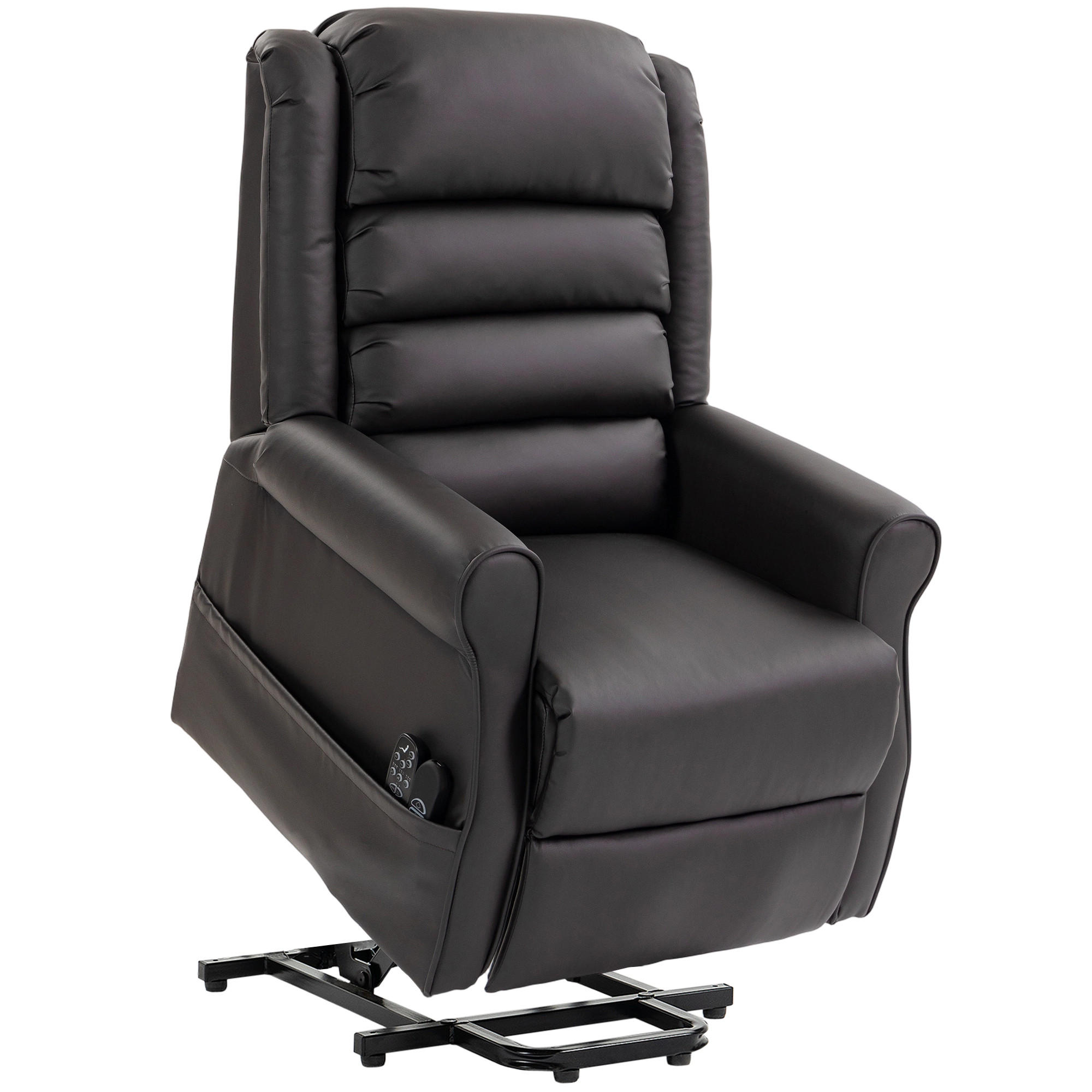 Homcom Elektrischer-Aufstehsessel Dunkelbraun 80x106x100 cm