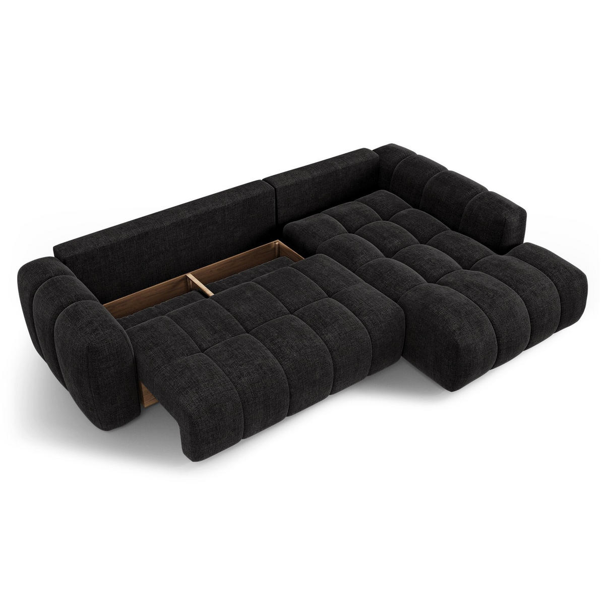 ECKSOFA rechtwinklig SKY Köpergewebe Dunkles Anthrazit 310cm - Dunkelgrau/Anthrazit, Textil (310/180cm) - Premium Interiors