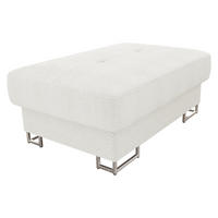 POLSTERHOCKER Cotere - Silberfarben/Creme, Holz/Metall (104/42/67cm) - MIRJAN24