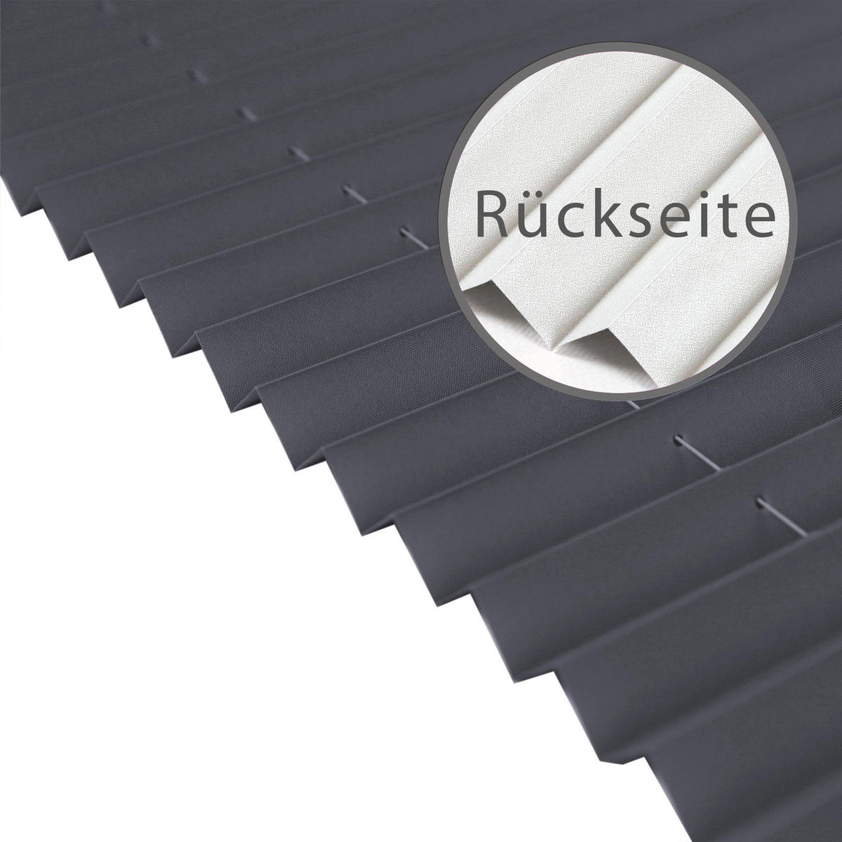 PLISSEE Thermo Basic 100 x 210cm Klemmfix ohne Bohren - Grau, Textil (100/210cm) - Deco-Raum