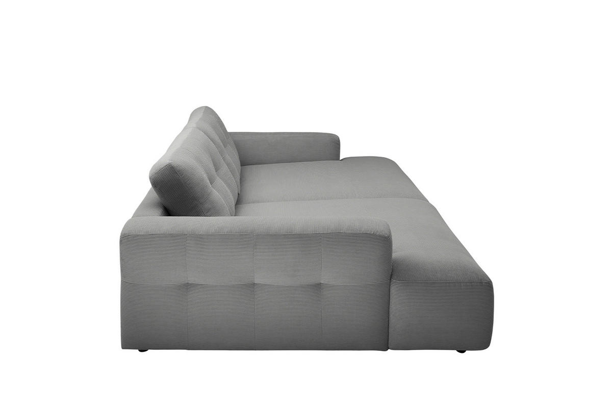 BIG SOFA MIKA Anthrazit Cord - Anthrazit/Schwarz, Kunststoff/Textil (300/86/167cm) - KAWOLA