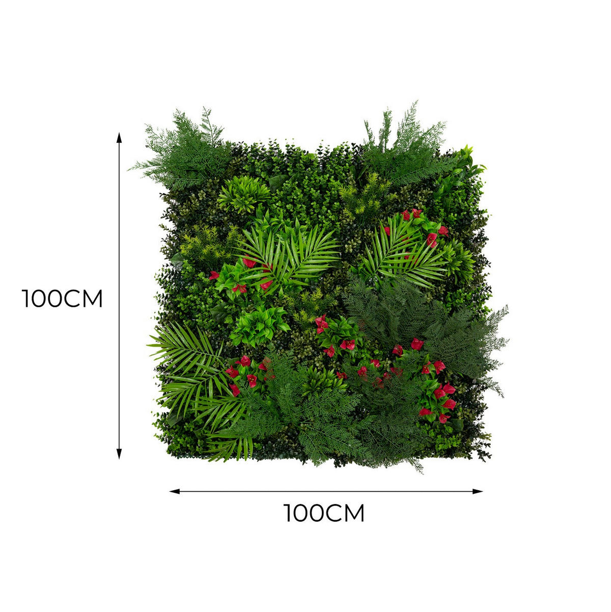 WANDFLIESE 2 Stück Alina Künstliche Pflanze 50 cm x 150 cm - Grün, Kunststoff (150cm)