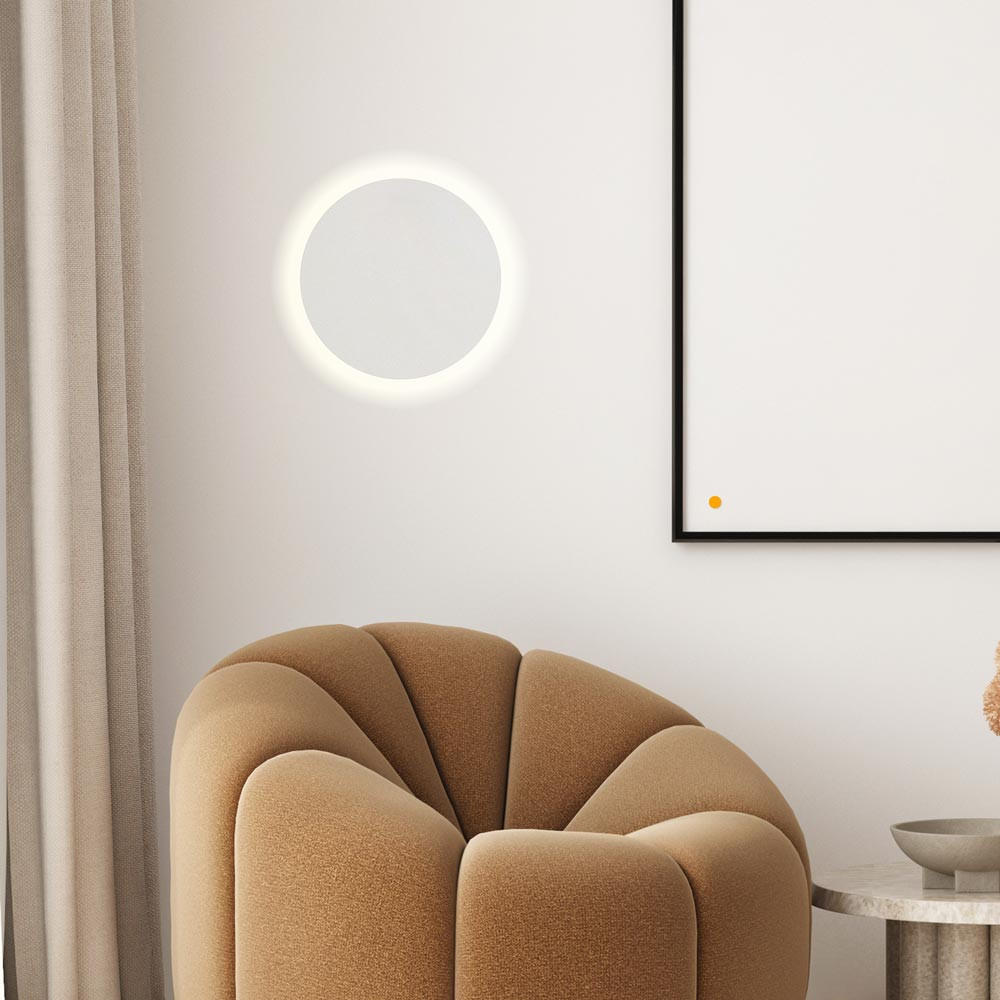 LED-WANDLAMPE Cloud Weiß Ø 30cm - Weiß, Metall (30/4.4/30cm) - s.luce