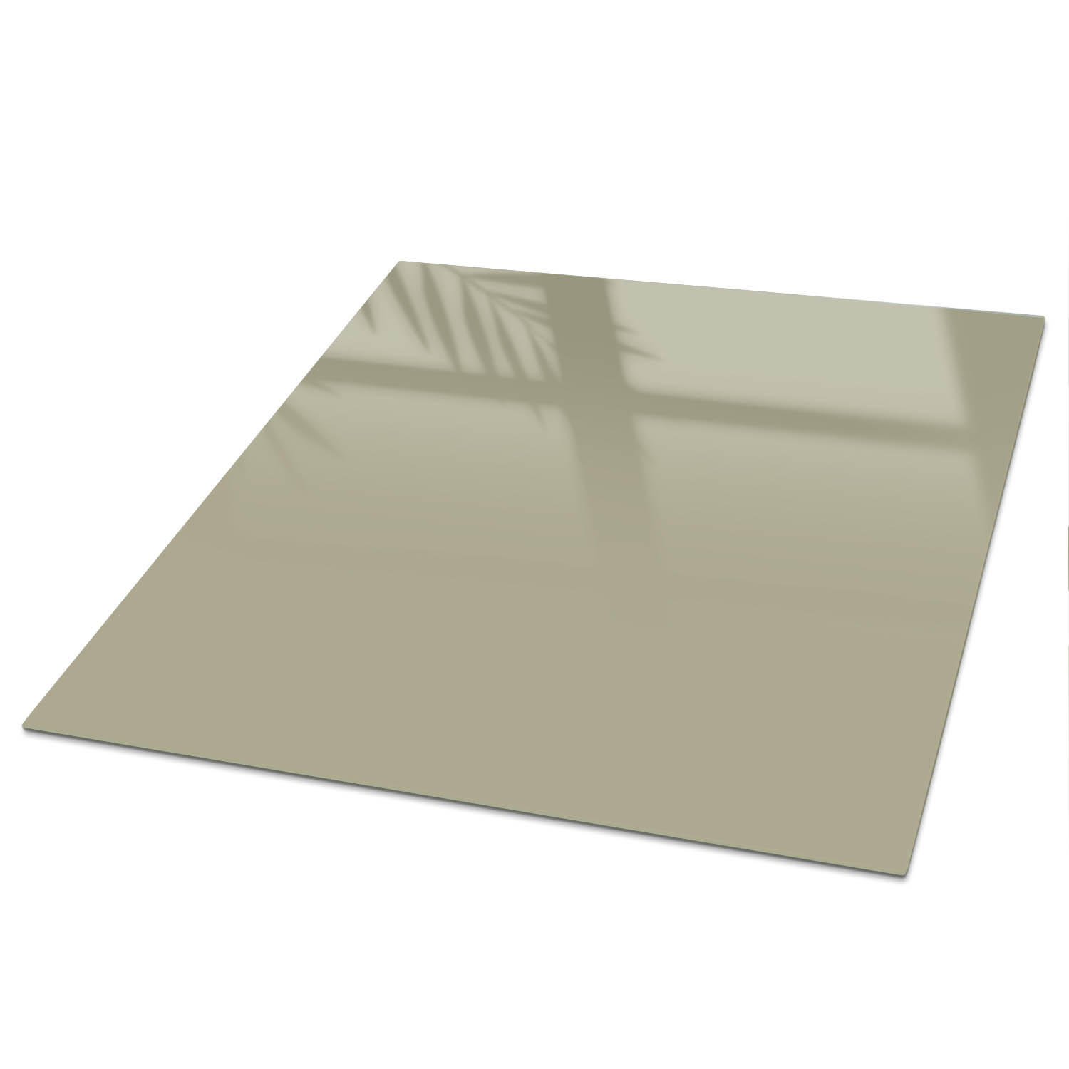 TISCHPLATTE 50x50 cm – Dunkelcreme - Braun, Glas (0.4/50/50cm) - Wallfluent