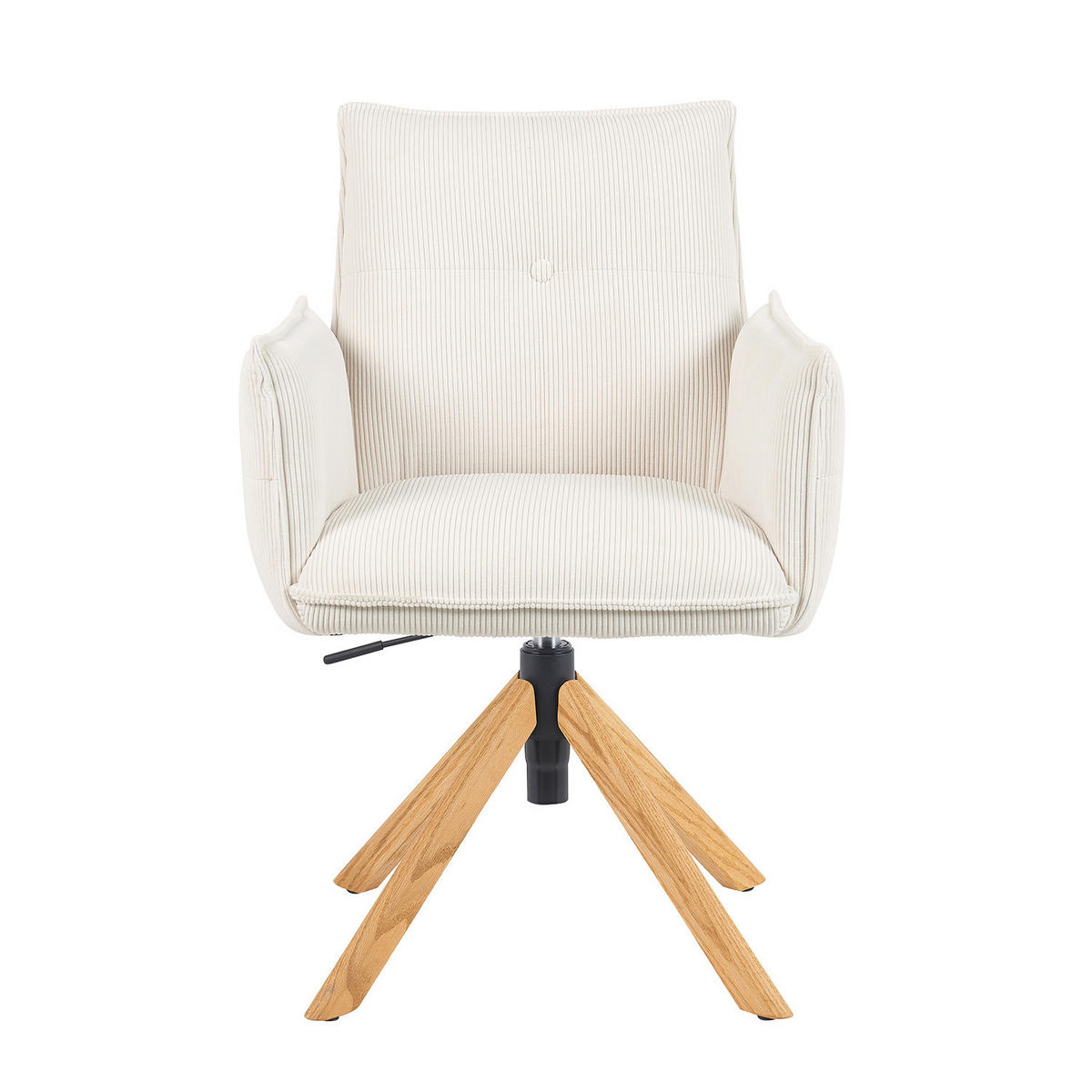 BÜROSTUHL Mika-Leya - Honigeiche/Creme, Eichenholz/Holz (60/89/63cm) - DUBI Möbel