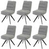 ESSZIMMERSTUHL Grau 6er-Set - Grau, Textil (48/92/68cm) - MCW