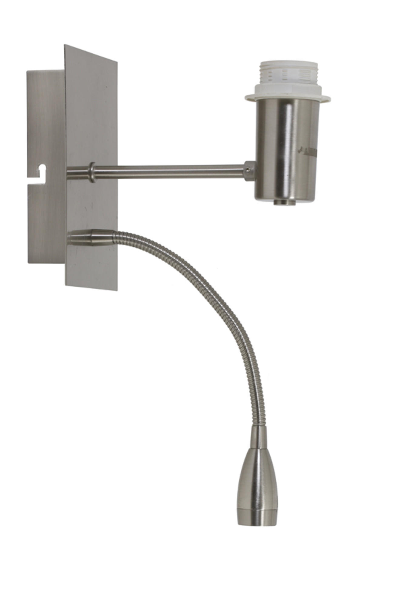 WANDLEUCHTE Regina Silber 20/11/35 cm - Silberfarben, Metall (11/35/20cm) - Light & Living