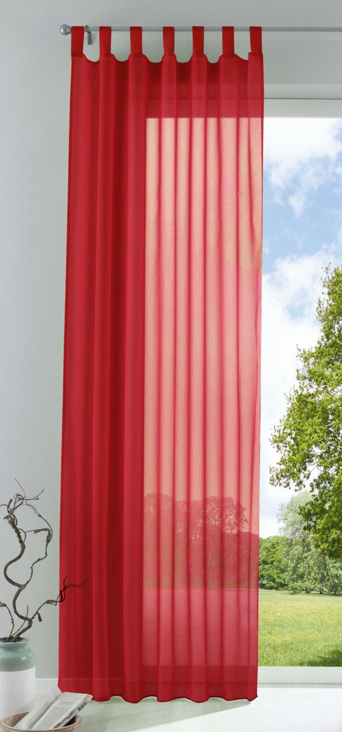 SCHLAUFENSCHAL PULA HxB 245x140 cm Rot - Rot, Textil (140/245cm) - Gardinenbox
