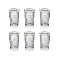 GLÄSER Barrel niedrig mit Goldrand 0,35 l 6er-Set - Transparent, Glas (0.35L) - Homla