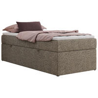 BOXBETT ZERO 90/200 - Grau Struktur - H3 - Topper T25 - Grau, Textil (90/200cm) - MKS