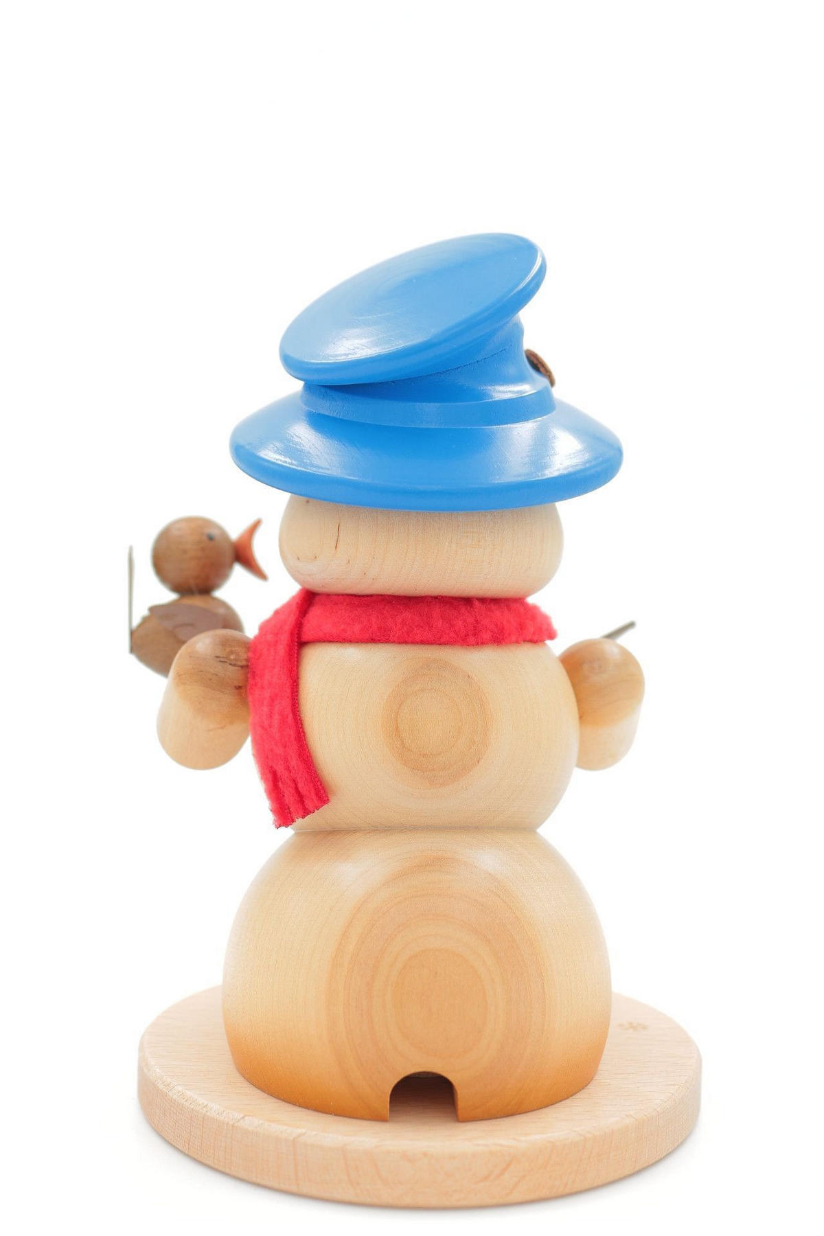 RAUCHFIGUR Schneemann Natur Sänger 19 cm - Multicolor, Holz (15/19/0.1cm)