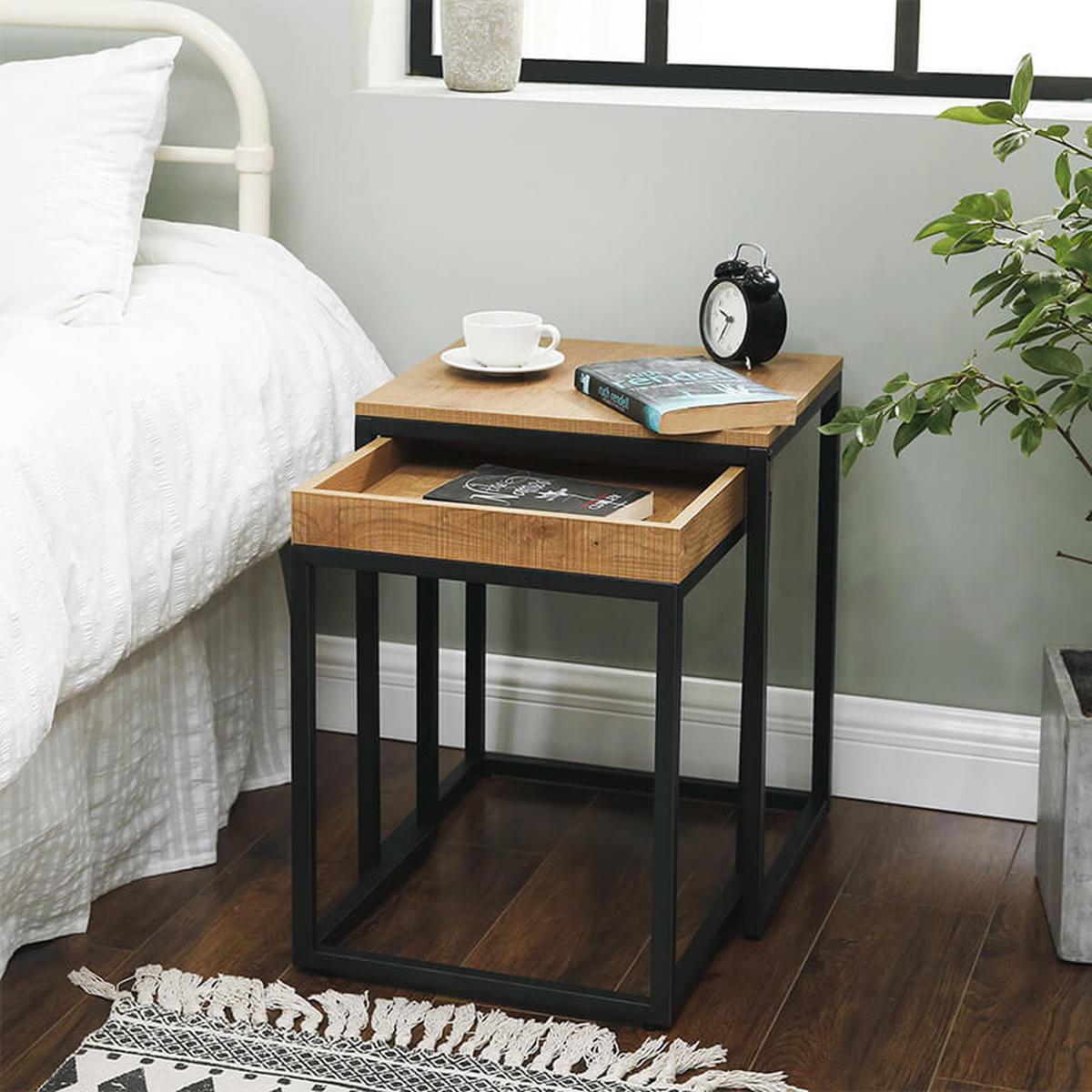 COUCHTISCH 2er Set rechteckig - Honig, Holzwerkstoff (40/45/55cm) - Mat-Haus