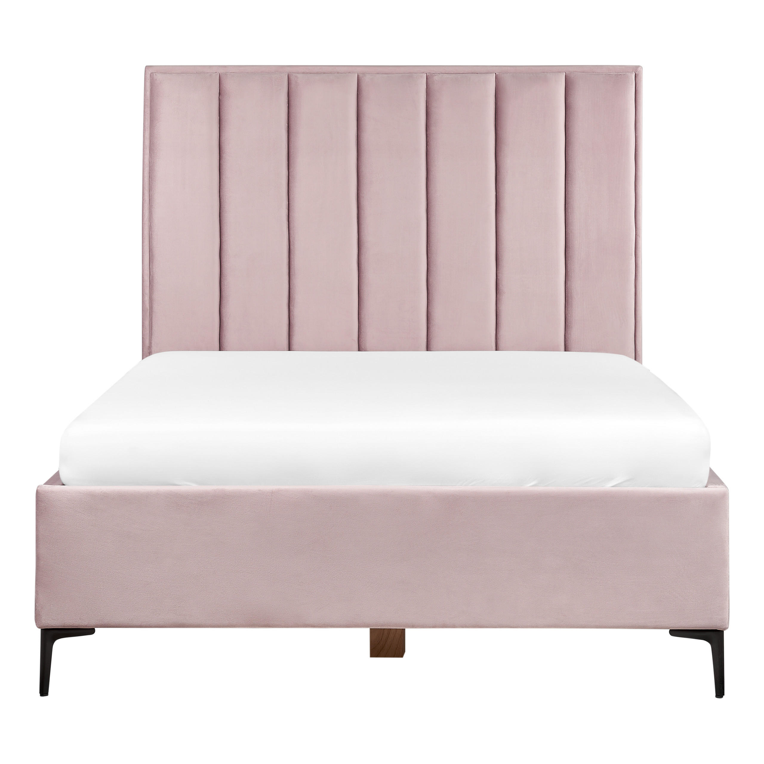 POLSTERBETT 140x200 cm Rosa Sezanne - Pink, Textil (140/200cm) - Beliani