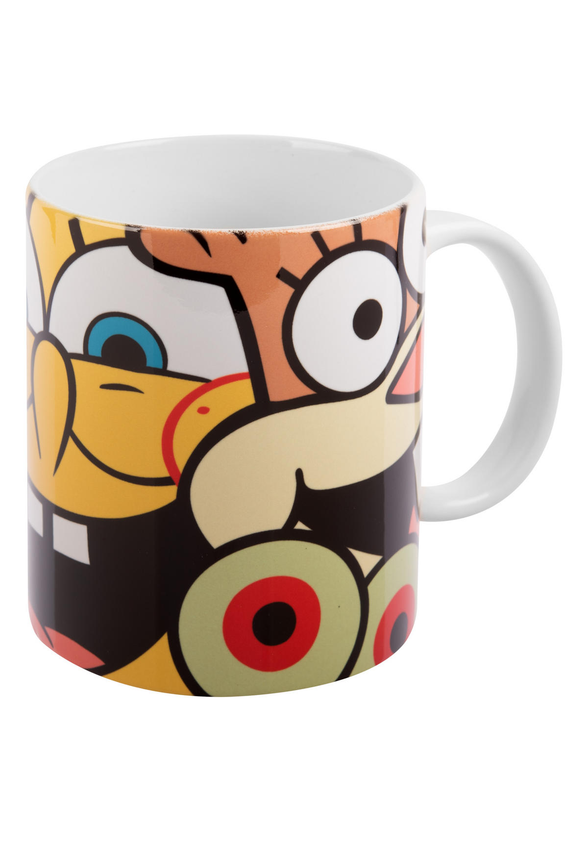 BECHER Spongebob Schwammkopf Mehrfarbig 320 ml - Multicolor, Keramik (0.32L)