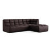 ECKSOFA Beidseitig Kunstleder Violett - Blau/Pflaume, Leder/Kunststoff (258/178cm) - Makamii