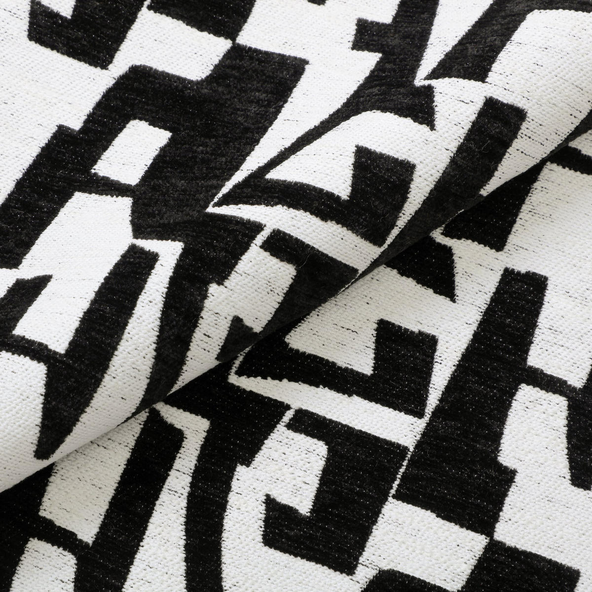 SESSEL ELY Strukturierter Stoff mit Muster Schwarz 60.5cm - Schwarz, Textil (60.5/74.5/62cm) - Premium Interiors