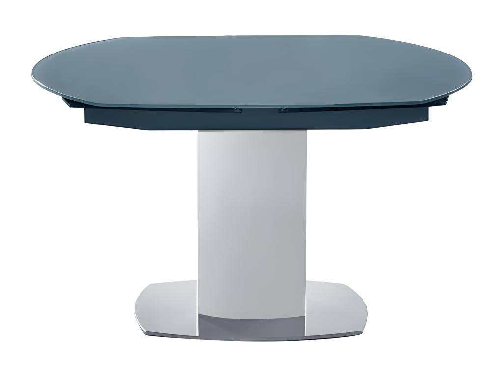 ESSTISCH ausziehbar - Glas & Metall - Grau - TALICIA - Grau, Glas (190/105/75cm) - Vente-Unique