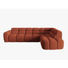 ECKSOFA rechts Lisa aus strukturiertem Stoff koralle 5 Sitzplätze - Koralle, Textil (234/293cm) - Micadoni